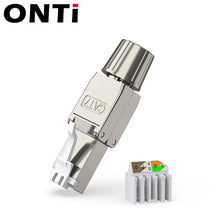Load image into Gallery viewer, ONTi RJ45 8P8C Unshield Shielded Field Connector RJ45 Termination Plug for Cat.6/6A/7 23AWG Installation Cable