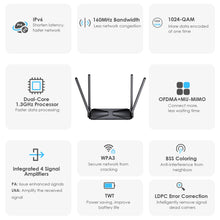 Load image into Gallery viewer, Wavlink Wi-Fi 6 AX3000 Dual Band Mesh Wireless Router External Signal Network Amplifier Antenna Repeater Support 160MHz & IPv6