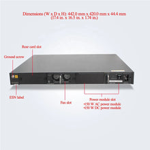 Load image into Gallery viewer, Huawei 3 Layers Gigabit Switch, 28 Gig SFP, 4*10/100/1000 or SFP, 4*10 Gig SFP+, 1 interface slot, 150W DC PSU, S5720-36C-EI-28S-DC