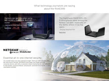 Load image into Gallery viewer, NETGEAR RAXE300 AXE7800 Nighthawk 8-Stream Tri-Band WiFi 6E Router 7.8Gbps Speed 2,500 Sq.Ft Armor & Smart Parental Controls