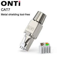 Load image into Gallery viewer, ONTi RJ45 8P8C Unshield Shielded Field Connector RJ45 Termination Plug for Cat.6/6A/7 23AWG Installation Cable