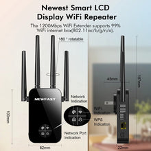 Load image into Gallery viewer, 1200Mbps WiFi Extenders Repetetidor 300Mbps Wireless Repetidor Signal Booster 2.4G/5G Extender Powerful WiFi Range Amplifiers