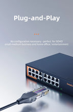 Load image into Gallery viewer, KeepLink 16-Port Gigabit Ethernet Switch Unmanaged Plug and Play, 24*10/100/1000Mbps, 32Gbps Switching capacity, 23.80Mpps