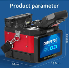 Load image into Gallery viewer, COMPTYCO A-80S Optical Fiber Fusion Splicer SM MM Multilingual Touch Screen Fiber Optic Core Welding Machine Built in OPM VFL
