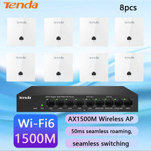 Load image into Gallery viewer, Tenda W13 dual-band Gigabit WiFi 6 panel AP, supports 80MHZ bandwidth, wireless speed up to 1500mbps 802.11a Wi-Fi