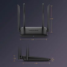 Load image into Gallery viewer, Wavlink AC1200 Wireless Dual Band Router(2.4G + 5G) Gigabit WiFi Router for Home & Gaming Supports MU-MIMO Beamforming IPV6