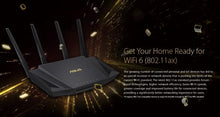 Load image into Gallery viewer, ASUS RT-AX58U RT-AX3000 802.11AX WiFi 6 Dual-Band Router, MU-MIMO, OFDMA, AiMesh WiFi System, AiProtection Pro Network Security