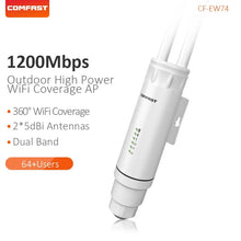 Load image into Gallery viewer, COMFAST High Power Outdoor Wireless AP 1200Mbps WiFi Router 2.4/5.8Ghz POE Long Range Extender Amplifier