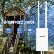 Load image into Gallery viewer, COMFAST High Power Outdoor Wireless AP 1200Mbps WiFi Router 2.4/5.8Ghz POE Long Range Extender Amplifier