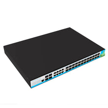 Load image into Gallery viewer, 36 Port L3 Managed 10G Fiber Industrial Ethernet Switch, 24*GbE ports + 8*Gigabit SFP Combo ports + 4*10G SFP Uplink + 1*Console port