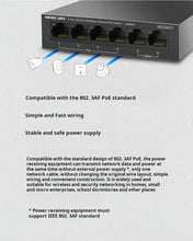 Load image into Gallery viewer, MERCURY 6Port Gigabit 100/1000Mbps PoE Switch, 4 Ports PoE @ 43W IEEE802.3af, 2 Uplink Gigabit Ports, Plug and Play MSG06CP