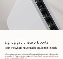 Load image into Gallery viewer, Xiaomi Mi 8Port RJ45 Gigabit Ethernet Switch 1000Mbps Mini Network Switch VLAN Ethernet Splitter LAN Mijia Router Hub
