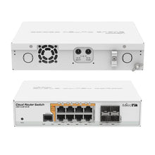 Load image into Gallery viewer, Mikrotik CRS112-8P-4S-IN 4xSFP cages, 8xGigabit Ethernet Smart PoE Switch with PoE-out, 400MHz CPU, 128MB RAM, Desktop case