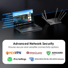 Load image into Gallery viewer, Wavlink Wi-Fi 6 Router Dual Band Gaming Router AX6000 with 2.5Gbps WAN 4 x 1000Mbps LAN Supports Mesh/Router/AP/Reapter Mode