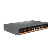 Load image into Gallery viewer, KeepLiNK 10-port Multi-gigabit unmanaged Ethernet switch with 8 x IEEE 802.3af/at PoE+ Ports and 2 x 10Gb SFP+ Uplink 10XHP-X2