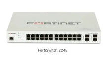 Load image into Gallery viewer, FortiSwitch 124F-FPOE L2 FortiGate PoE+ with 24x 1G RJ45 PoE+, 4x 10G/1G SFP+/SFP, 1x RJ45, Max 370W PoE, smart fan/temp FS-124F-POE