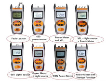 Load image into Gallery viewer, Multi meter Optical Fiber Power Meter and Visual Fault Locator Network Optic Cable Tester OTDR Multifunction Fiber Ranger 35/33dB