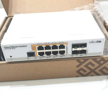 Load image into Gallery viewer, MikroTik CRS112-8P-4S-IN 8*Gigabit Ethernet Smart Switch with PoE-out, 4*SFP cages, 400MHz CPU, 128MB RAM, desktop case, RouterOS L5