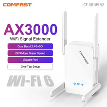Load image into Gallery viewer, COMFAST AX1800 WiFi6 Repeater WiFi5 Network Router Extender 5G+2.4GHz Repeater Signal Booster WLAN Amplifier