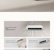 Load image into Gallery viewer, Xiaomi Mi 8Port RJ45 Gigabit Ethernet Switch 1000Mbps Mini Network Switch VLAN Ethernet Splitter LAN Mijia Router Hub