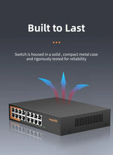 Load image into Gallery viewer, KeepLink 16-Port Gigabit Ethernet Switch Unmanaged Plug and Play, 24*10/100/1000Mbps, 32Gbps Switching capacity, 23.80Mpps