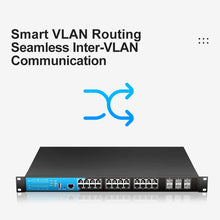 Load image into Gallery viewer, KeepLiNK 30-Port 10G/Multi-Gig Layer 3 Managed Network Switch 24x 2.5G RJ45+ 6x 10G SFP+ Rack-Mounted High-Speed Data Center