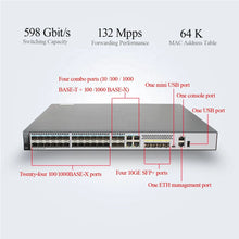 Load image into Gallery viewer, Huawei 3 Layers Gigabit Switch, 28 Gig SFP, 4*10/100/1000 or SFP, 4*10 Gig SFP+, 1 interface slot, 150W DC PSU, S5720-36C-EI-28S-DC