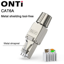 Load image into Gallery viewer, ONTi RJ45 8P8C Unshield Shielded Field Connector RJ45 Termination Plug for Cat.6/6A/7 23AWG Installation Cable