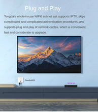 Load image into Gallery viewer, Tenda W13 dual-band Gigabit WiFi 6 panel AP, supports 80MHZ bandwidth, wireless speed up to 1500mbps 802.11a Wi-Fi