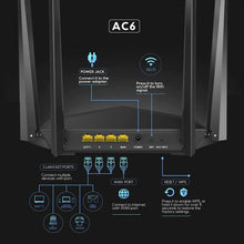 Load image into Gallery viewer, Global Version Tenda AC6 WiFi Router AC1200 5Ghz High Speed Wireless Internet MU-MIMO Beamforming Long Range WiFi Coverage
