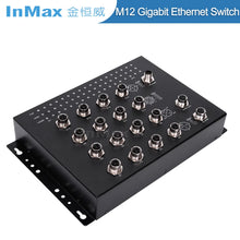 Load image into Gallery viewer, InMax Manufacturer EN50155 railway network switch 16 port full Gigabit managed M12 Railway Ethernet Switch 58G switching capacity