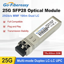 Load image into Gallery viewer, 25Gb SR SFP28 Optical Module Multi-mode 25GBASE-SR 850nm 100m Dual LC SFP+ Transceiver For Mellanox,Intel,Mikrotik,Fiber Switch