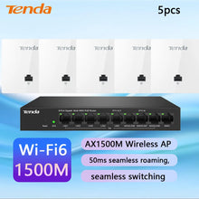 Load image into Gallery viewer, Tenda W13 dual-band Gigabit WiFi 6 panel AP, supports 80MHZ bandwidth, wireless speed up to 1500mbps 802.11a Wi-Fi