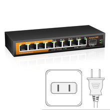 Load image into Gallery viewer, KeepLiNK 8-Port 2.5Gbps Ethernet Network with 1-10Gb SFP+ Unmanaged Switch Plug and Play MDX/MDIX 12VDC Voltage KP-9000-9XH-X