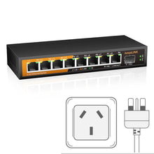 Load image into Gallery viewer, KeepLiNK 8-Port 2.5Gbps Ethernet Network with 1-10Gb SFP+ Unmanaged Switch Plug and Play MDX/MDIX 12VDC Voltage KP-9000-9XH-X