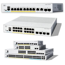 Load image into Gallery viewer, Cisco Catalyst 24 Port 4 SFP Gigabit Ethernet Managed Switch, with 24*10/100/1000 ports, 4*Gigabit SFP Ports, Rack-mountable, C1300-24T-4G
