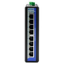 Load image into Gallery viewer, UOTEK Unmanaged 8Port x10/100/1000Base RJ45 Network Industrial Gigabit Ethernet Switch DIN-rail Installation 1000M DC12-48V UT-60-D8GT