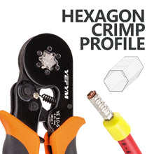Load image into Gallery viewer, Crimping Pliers Set Toolkit Ferrule Pin Terminal Connectors Mini Adjustable Ratchet Electricians Hexagonal Toolbox Kit YE 10-6