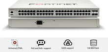 Load image into Gallery viewer, Fortinet FortiSwitch 48 Ports Managed POE Switch, 1 serial RJ-45, 4*10GBase-X SFP+, 48*1000Base-T RJ-45 PoE+ FortiSwitch-148F-FPOE