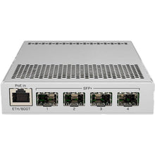 Load image into Gallery viewer, MikroTik CRS305-1G-4S+IN Gigabit Network Management Switch - Metal Casing - Redundant Power Supply - 10Gbps SFP+ Ports - RouterOS/SwOS