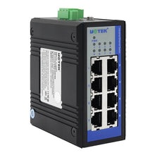 Load image into Gallery viewer, UOTEK 1000M Industrial Ethernet Switch Gigabit 8 Port RJ45 Network Unmanaged DIN-Rail Full Half Duplex Plug and Play UT-6408GC