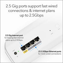 Load image into Gallery viewer, Orbi Tri-Band WiFi 7 Mesh System Router with 2 Satellites Up to 11Gbps Speed with 8000 sq ft Coverage Supports Up to 100 Devices 2.5G Port