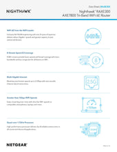 Load image into Gallery viewer, NETGEAR RAXE300 AXE7800 Nighthawk 8-Stream Tri-Band WiFi 6E Router 7.8Gbps Speed 2,500 Sq.Ft Armor & Smart Parental Controls