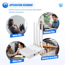 Load image into Gallery viewer, COMFAST AX300 4G LTE Modem with SIM Card WiFi6 2.4G Outdoor Portable Wireless Router ASR1803S Chip 4 Antennas