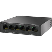 Load image into Gallery viewer, MERCURY 6Port Gigabit 100/1000Mbps PoE Switch, 4 Ports PoE @ 43W IEEE802.3af, 2 Uplink Gigabit Ports, Plug and Play MSG06CP