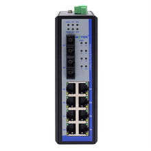 Load image into Gallery viewer, UOTEK Industrial Grade 8 Ports RJ45 Network Unmanaged POE Ethernet Switch 2 Gigabit Optical Fiber 1000M SEP SC UT-6428-POE