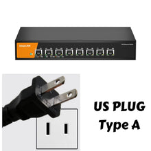 Load image into Gallery viewer, KeepLiNK 8 Port 10G/Multi-Gig Unmanaged Ethernet Switch Desktop/Wall-Mount Plug and Play Sturdy Metal Casing KP-9000-8XT-AC