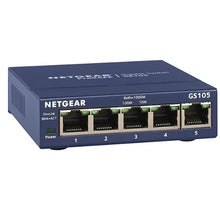 Load image into Gallery viewer, Netgear GS105 Gigabit Switch 5-Port 10/100/1000 Gigabit Ethernet Bandwidth 10 Gbps Unmanaged Desktop Switch For Home office