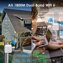 Load image into Gallery viewer, Wavlink Outdoor WiFi Extender AX1800 High Power Outdoor Weatherproof WiFi Range Extender Dual Band 2.4GHz+5GHz 1800Mbps Access Point