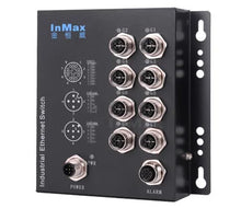 Load image into Gallery viewer, InMax M508B M12 8 Port Gigabit Railway Industrial Ethernet Switch railway bypass on-board system IP65 IP67 gigabit rugged ethernet switch